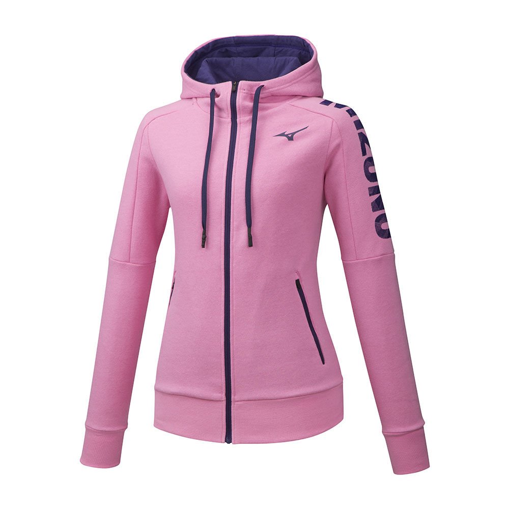 Damske Mikina Mizuno Heritage Zip Ruzove Vypredaj QCZL30819